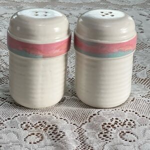 Treasure Craft Mirage Southwest Pattern Ceramic Salt and Pepper Shakers